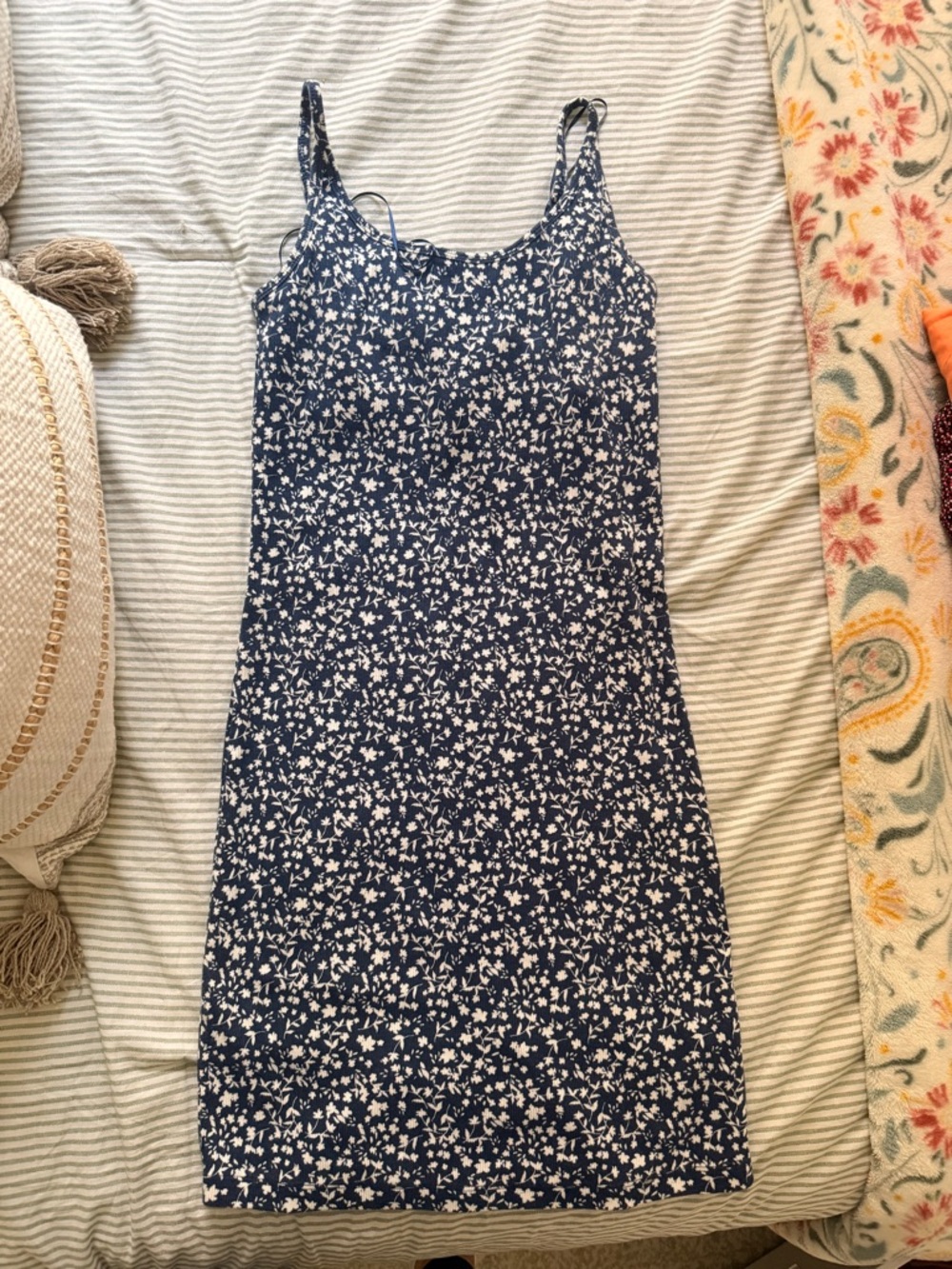 Old Navy Navy and White Floral Cami Mini Dress